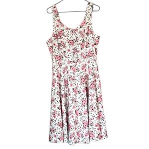NWT Belle Poque Pink Floral Sleeveless Dress - Size: Extra Large